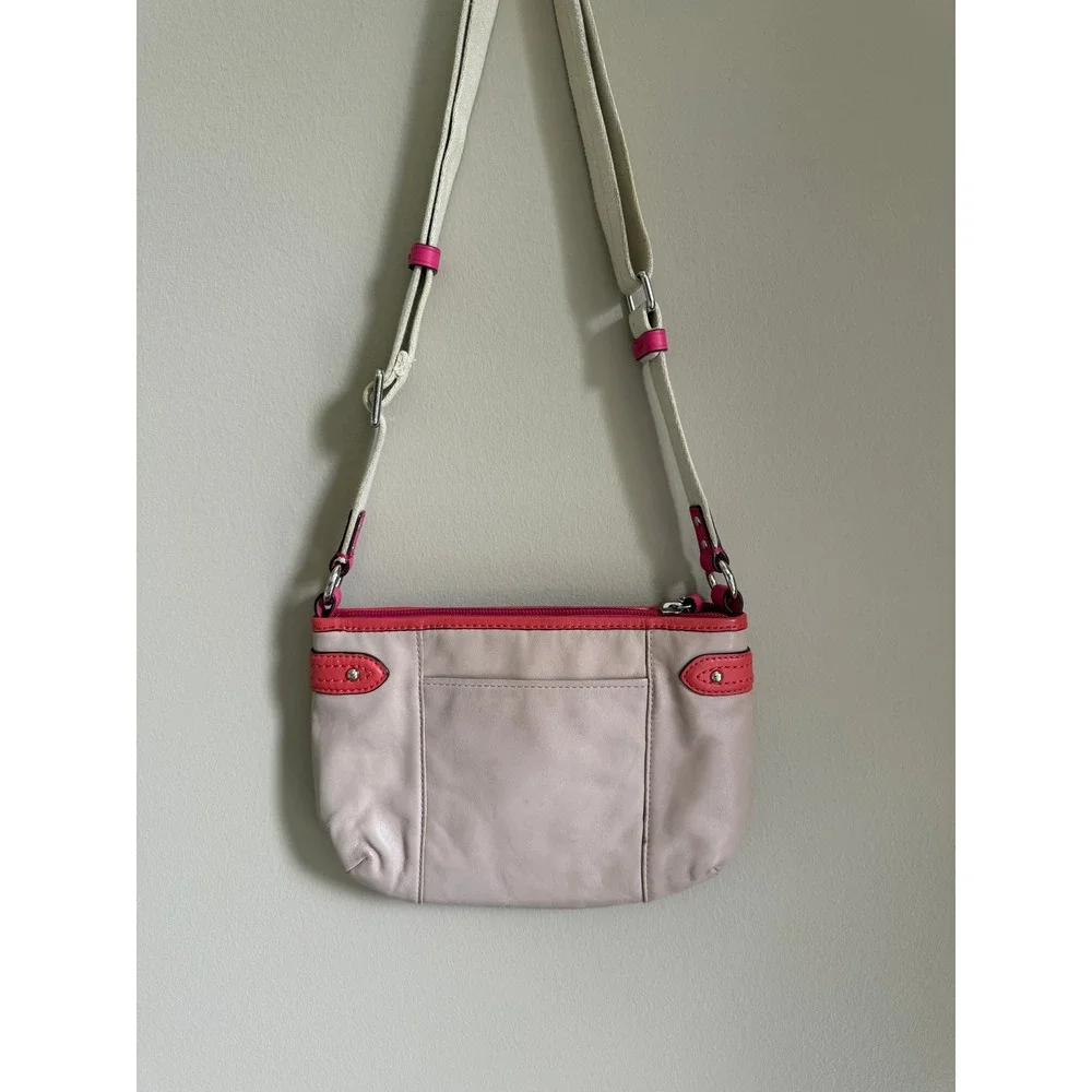 Coach Pink and Beige Crossbody Bag